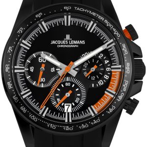 Jacques Lemans Herrklocka 1-2127D Liverpool Svart/Gummi Ø40 mm