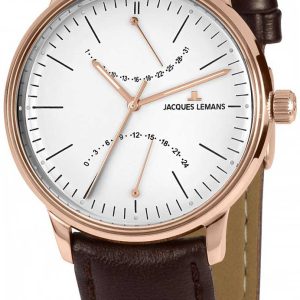 Jacques Lemans Herrklocka N-218D Retro Classic Vit/Läder Ø40 mm