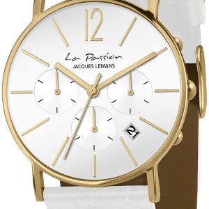 Jacques Lemans LP-123P La Passion Vit/Läder Ø40 mm