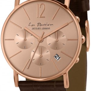 Jacques Lemans LP123N La Passion Roséguldstonad/Läder Ø40 mm