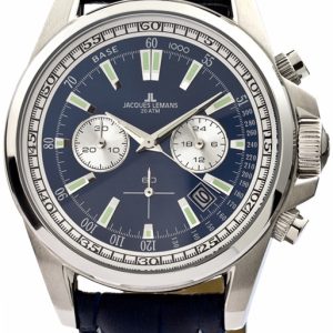 Jacques Lemans Liverpool Herrklocka 1-1117.1VN Blå/Läder Ø44 mm