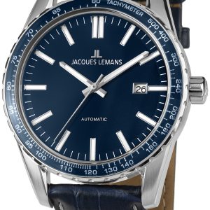 Jacques Lemans Liverpool Herrklocka 1-2075C Blå/Läder Ø44 mm