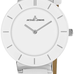 Jacques Lemans Monaco Damklocka 1-1948B Vit/Läder Ø30 mm