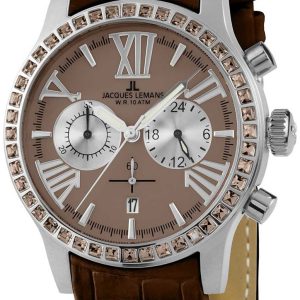 Jacques Lemans Porto Damklocka 1-1810C Brun/Läder Ø42 mm