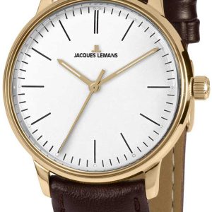 Jacques Lemans Retro Classic N-217C Vit/Läder Ø36 mm