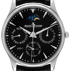 Jaeger LeCoultre Herrklocka 1308470 Master Ultra Thin Svart/Läder