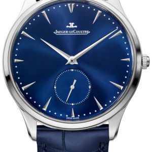 Jaeger LeCoultre Herrklocka 1358480 Master Ultra Thin Blå/Läder