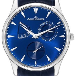 Jaeger LeCoultre Herrklocka 1378480 Master Ultra Thin Blå/Läder