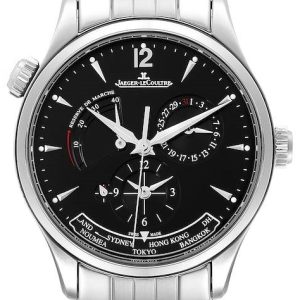 Jaeger LeCoultre Herrklocka 1428171 Master Geographic Svart/Stål