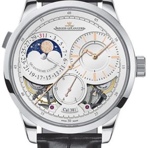 Jaeger LeCoultre Herrklocka 6043420 Duometre Silverfärgad/Läder