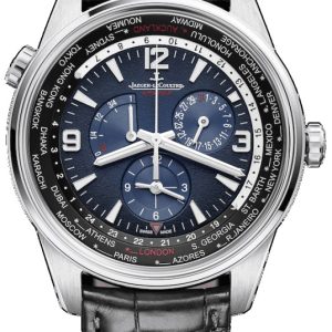 Jaeger LeCoultre Herrklocka 904847J Polaris Blå/Läder Ø42 mm