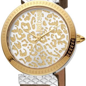 Just Cavalli 99999 Damklocka JC1L092L0035 Silverfärgad/Läder Ø32 mm