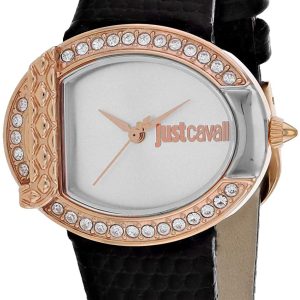 Just Cavalli 99999 Damklocka JC1L110L0055 Silverfärgad/Läder Ø33 mm