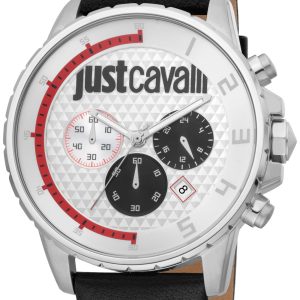 Just Cavalli 99999 Herrklocka JC1G063L0215 Silverfärgad/Läder Ø44