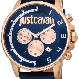 Just Cavalli 99999 Herrklocka JC1G063L0235 Blå/Läder Ø44 mm