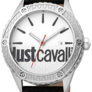 Just Cavalli 99999 Herrklocka JC1G080L0015 Vit/Läder Ø44 mm