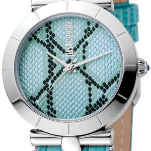 Just Cavalli Damklocka JC1L005L0015 Animal Blå/Läder Ø34 mm