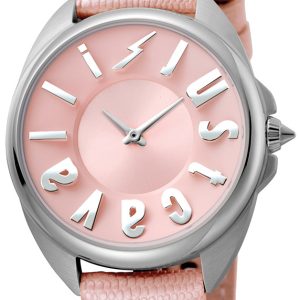 Just Cavalli Damklocka JC1L008L0035 Logo Rosa/Läder Ø34 mm