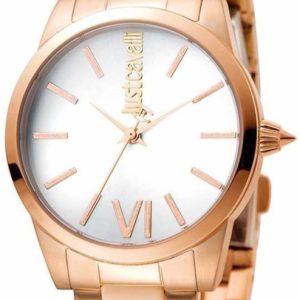 Just Cavalli Damklocka JC1L010M0125 Vit/Roséguldstonat stål Ø32 mm