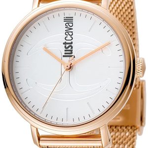 Just Cavalli Damklocka JC1L012M0085 Vit/Roséguldstonat stål Ø34 mm