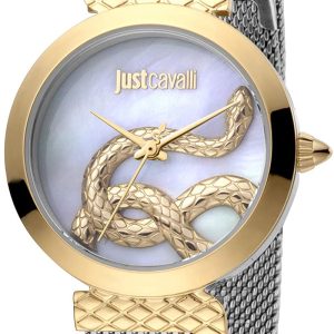 Just Cavalli Damklocka JC1L091M0085 Vit/Stål Ø32 mm