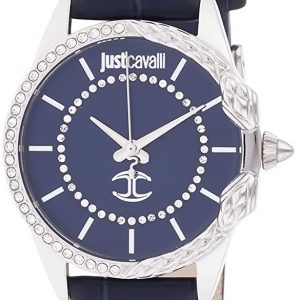 Just Cavalli Damklocka JC1L095L0215SET Snake Blå/Läder Ø32 mm