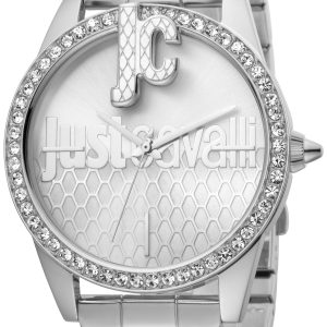 Just Cavalli Damklocka JC1L100M0065 Logo Silverfärgad/Stål Ø40 mm