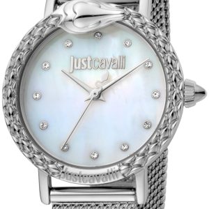 Just Cavalli Damklocka JC1L124M0055 Vit/Stål Ø34 mm