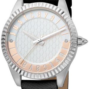 Just Cavalli Damklocka JC1L133L0015 Silverfärgad/Läder Ø34 mm