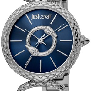 Just Cavalli Damklocka JC1L148M0055 Animalier Blå/Stål Ø32 mm