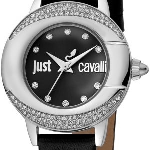 Just Cavalli Damklocka JC1L150L0015 Glam Chic Svart/Läder Ø32 mm