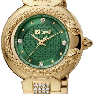 Just Cavalli Damklocka JC1L174M0075 Animalier Grön/Gulguldtonat