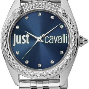 Just Cavalli Damklocka JC1L195M0055 Animalier Blå/Stål Ø34 mm