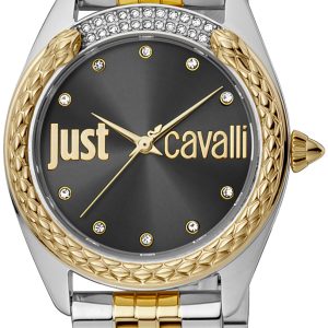 Just Cavalli Damklocka JC1L195M0105 Animalier Svart/Gulguldtonat