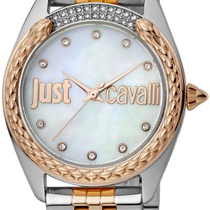 Just Cavalli Damklocka JC1L195M0115 Animalier Vit/Roséguldstonat