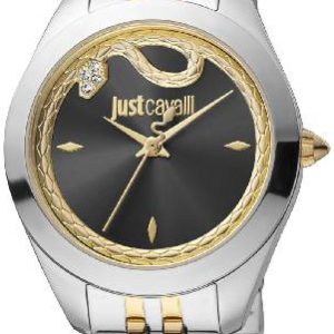 Just Cavalli Damklocka JC1L210M0305 Finezza Svart/Gulguldtonat stål