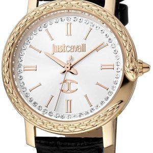 Just Cavalli Damklocka JC1L212L0035SET Valentines Vit/Läder Ø32 mm