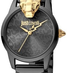 Just Cavalli Damklocka JC1L220M0265 Glam Chic Svart/Stål Ø32 mm