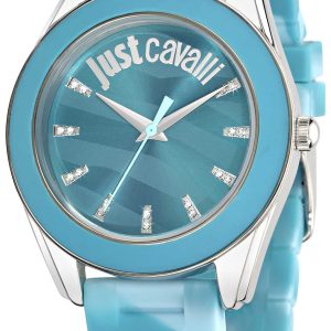 Just Cavalli Damklocka R7251602502 Just Dream Blå/Gummi Ø38 mm