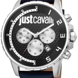 Just Cavalli Herrklocka JC1G063L0225 Svart/Läder Ø44 mm