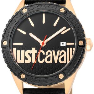 Just Cavalli Herrklocka JC1G080L0025 Svart/Läder Ø44 mm