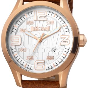 Just Cavalli Herrklocka JC1G108L0045 Vit/Läder Ø42 mm