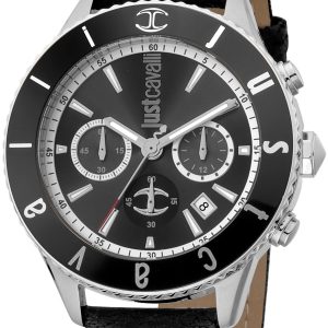 Just Cavalli Herrklocka JC1G155L0025 Modern Svart/Läder Ø44 mm