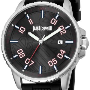 Just Cavalli Herrklocka JC1G165P0025 Young Svart/Gummi Ø44 mm