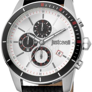 Just Cavalli Herrklocka JC1G166L0015 Sport Silverfärgad/Läder Ø44