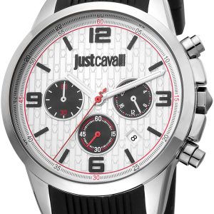 Just Cavalli Herrklocka JC1G175P0015 Sport Silverfärgad/Gummi Ø42 mm