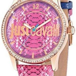 Just Cavalli Just Paradise Damklocka R7251601501 Rosa/Läder Ø38 mm