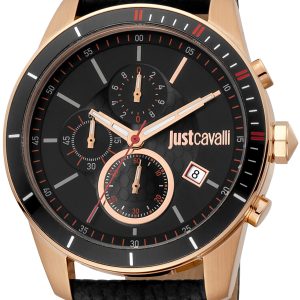 Just Cavalli Sport Herrklocka JC1G166L0025 Svart/Läder Ø44 mm