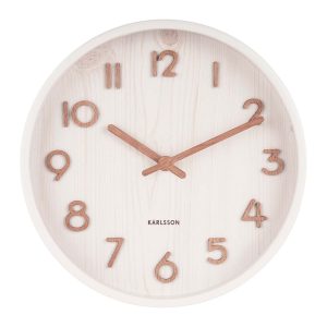 Karlsson Pure Bass Väggklocka KA5808WH - Unisex - 22 cm - Quartz