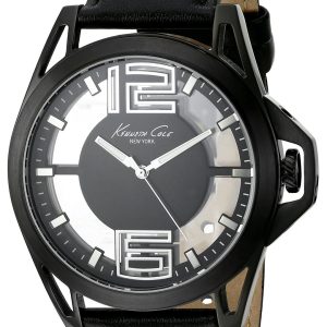 Kenneth Cole Herrklocka 10022526 Transparency Svart/Läder Ø40 mm